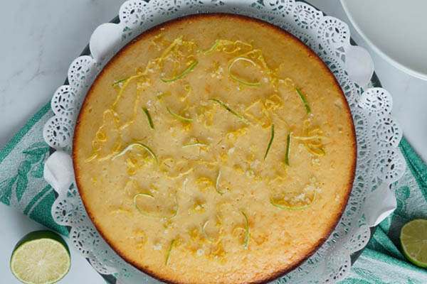 Lime, yoghurt and olive oil cake