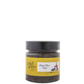 Black Olive Paste savory paste made from fully naturally brined black olives rich strong finish smooth well-balanced texture.