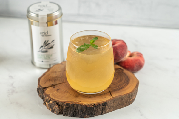 Peach Iced olive leaf tea