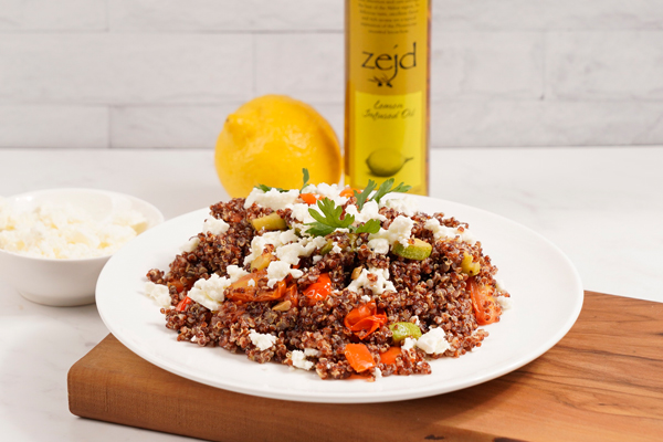 Lemon Infused Olive Oil Vegetable Quinoa Salad