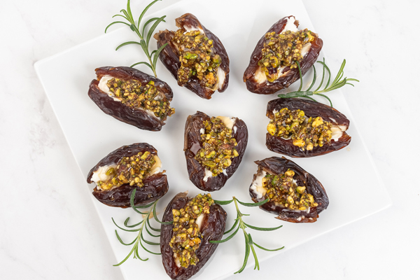 Stuffed Dates with Cream Cheese and Pistachios